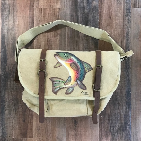 Rothco Other - Rothco Canvas Shoulder Bag with Rainbow Trout
